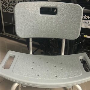 Gray Shower Chair with Backrest